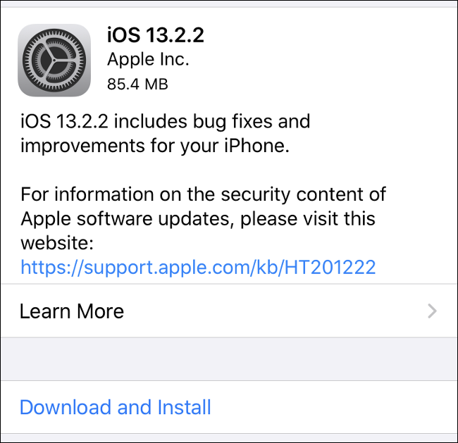 Installer la mise à jour du logiciel iOS