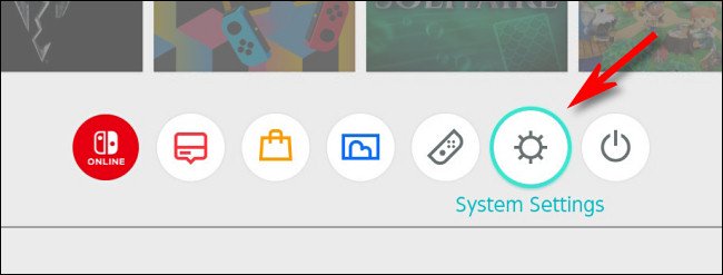 On the Switch HOME menu, select the "System Settings" gear icon.