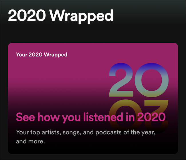 Wrapped 2020 bude na vrcholu 