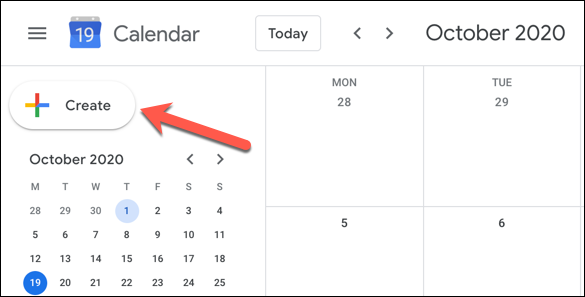 În interfața web Google Calendar, faceți clic pe 