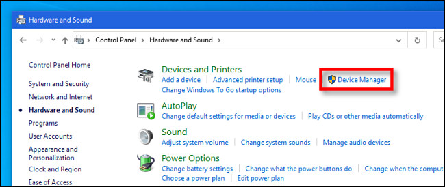 V Ovládacích panelech Windows 10 klikněte na 