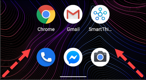 Przesuń palcem od lewego dolnego lub prawego ekranu, aby otworzyć Asystenta Google na Androida.