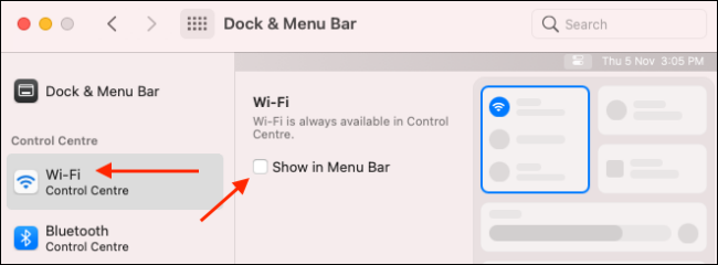 Dodaj moduł Wi-Fi do paska menu