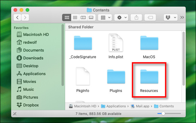 V balíčku aplikace pro Mac otevřete soubor 