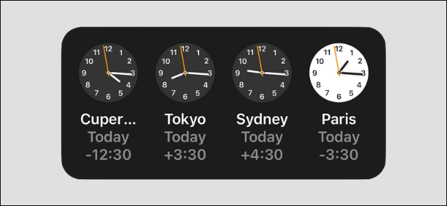 Aplikacja Clock Widget zegara światowego dla iPhone'a