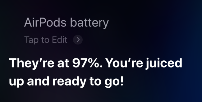 Utilisation de Siri pour vérifier la batterie des AirPods sur iPhone