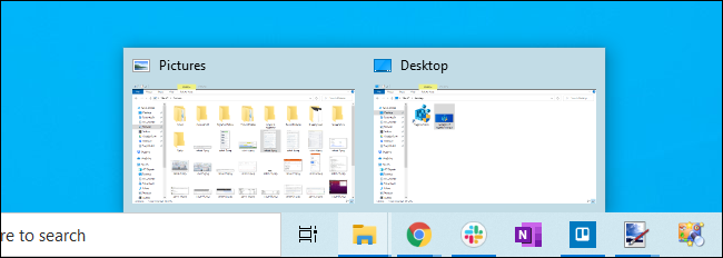 Ouvrir les miniatures de fenêtre sur la barre des tâches de Windows 10