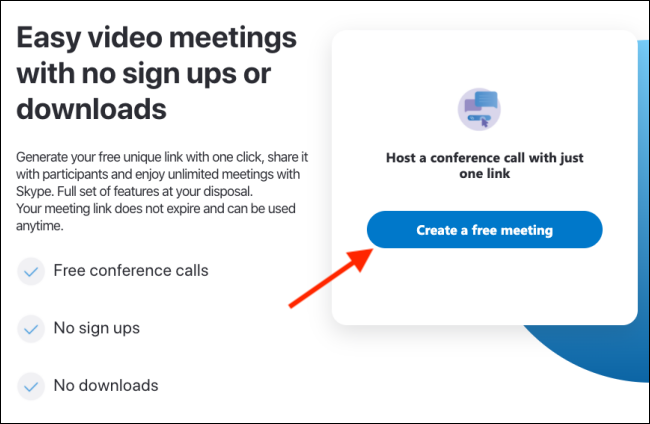 Utwórz spotkanie w Skype online