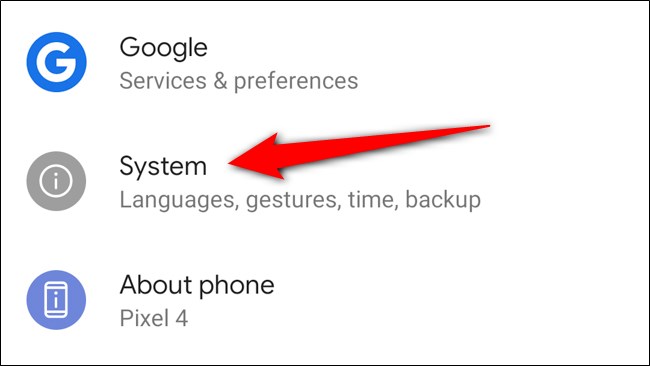 Système Google Pixel 4 Select