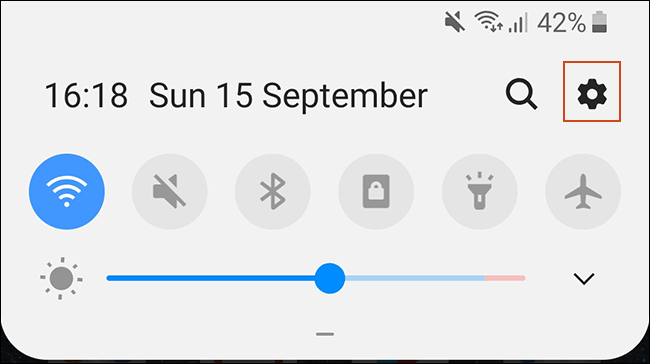 Accede a tu configuración de Android desde tu pantalla de notificaciones