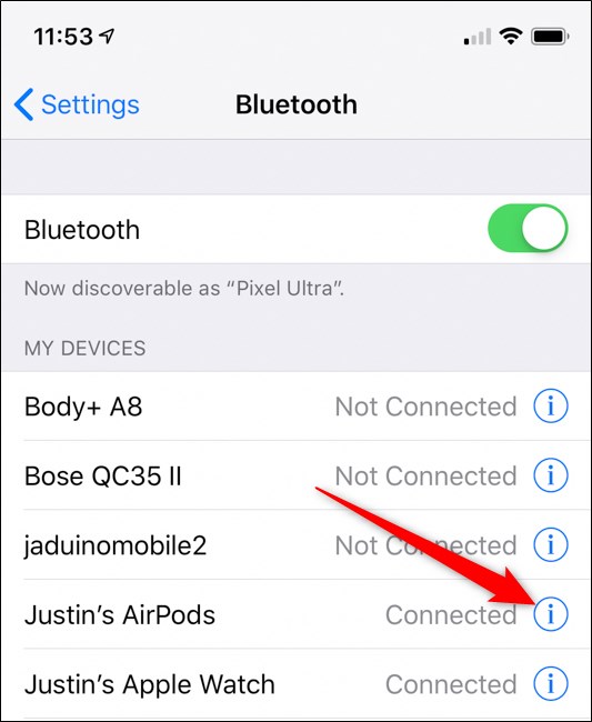 Configuración de Bluetooth de Apple iPhone
