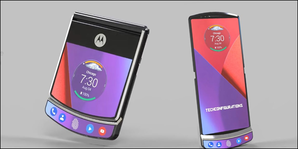 Grafika koncepcyjna składanego telefonu Motorola RAZR 4