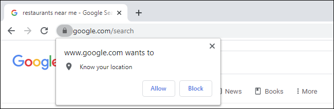 Google demandant votre position dans Chrome sur Windows 10