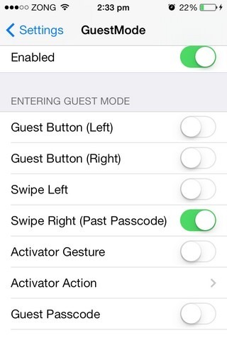 GuestMode iOS Включить