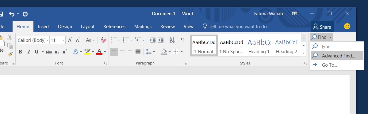 counting of words in microsoft word