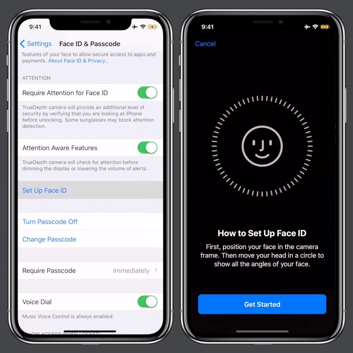 how to add face id to phone