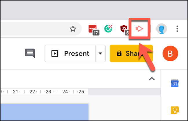 Naciśnij przycisk Screencastify w prawym górnym rogu Chrome