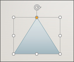 Zielony trójkąt równoramienny w programie PowerPoint