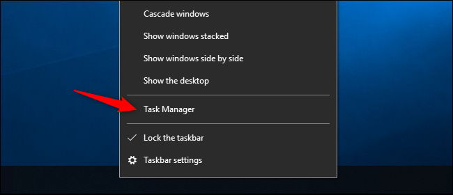 Возможность открыть диспетчер задач с панели задач Windows 10