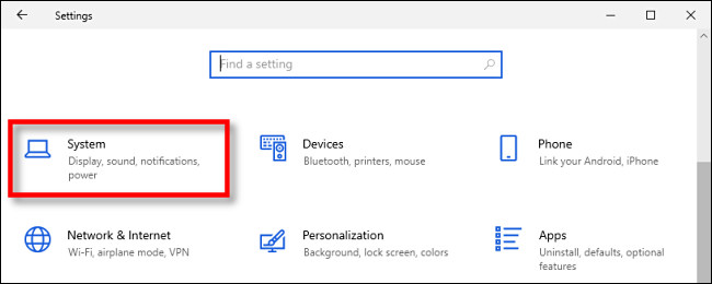 În Setări Windows 10, faceți clic 