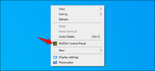 Iniciar el Panel de control de NVIDIA desde el escritorio de Windows