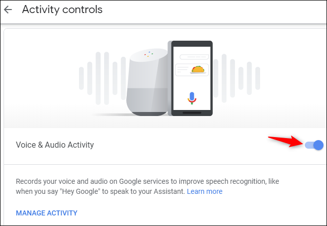 Désactiver la collecte des enregistrements vocaux de l'Assistant Google