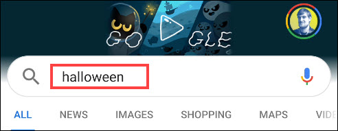 rechercher halloween sur google