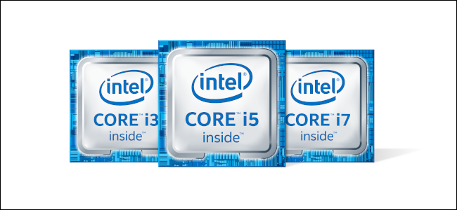 Les logos Intel Core i3, i5 et i7.