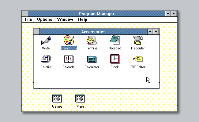 Program Manager di Microsoft Windows 3.0