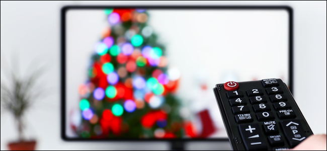 Film de Noël en streaming sur un téléviseur