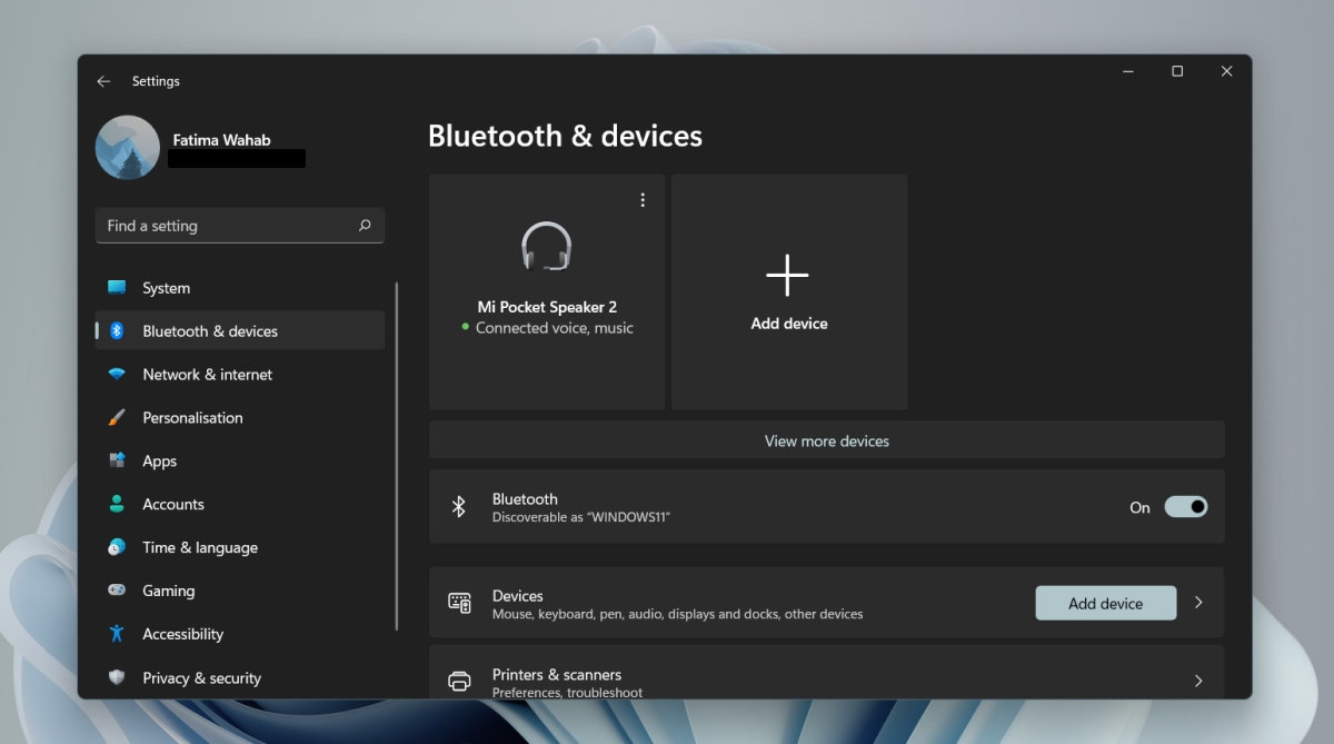 Устройство Bluetooth в Windows 11