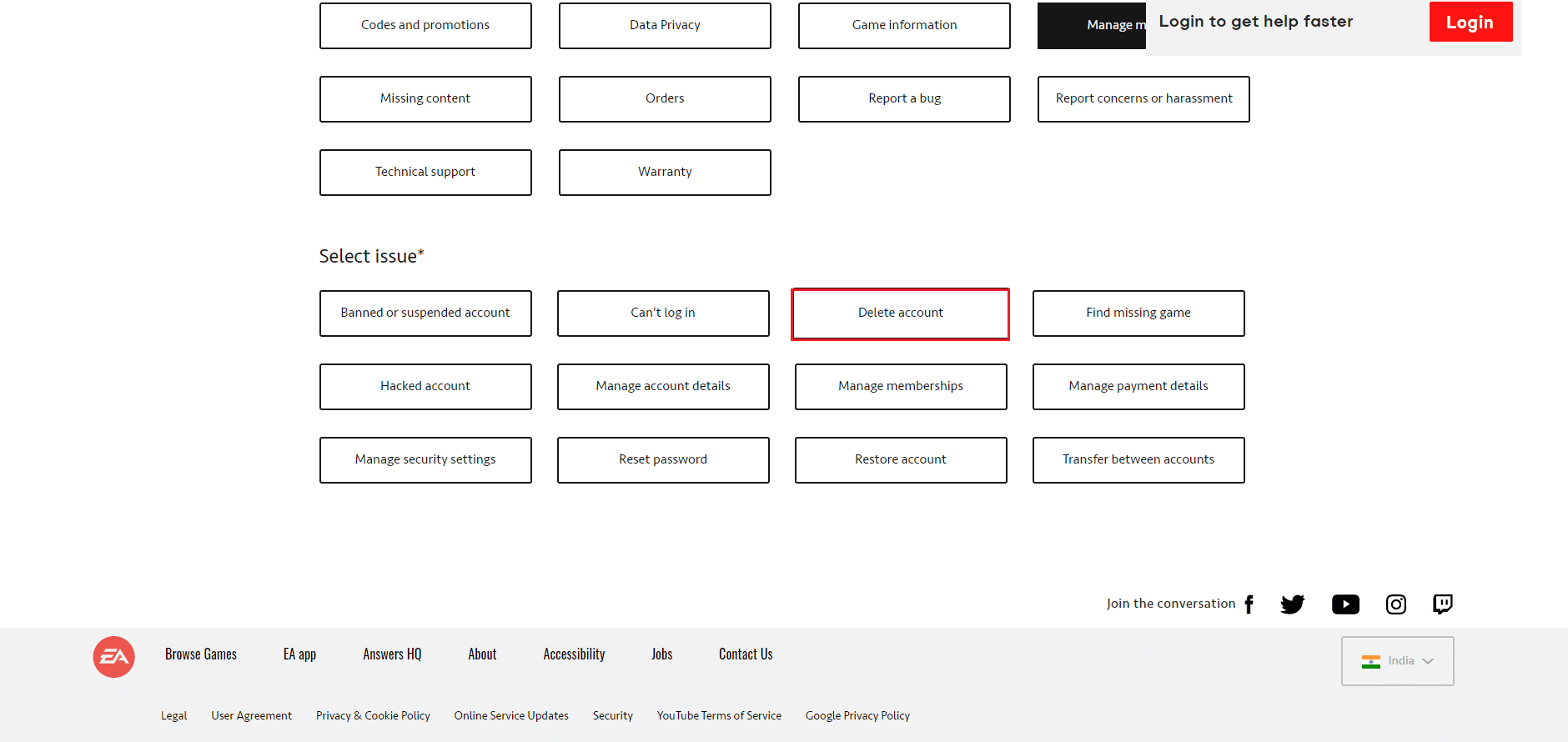 Как удалить аккаунт ea