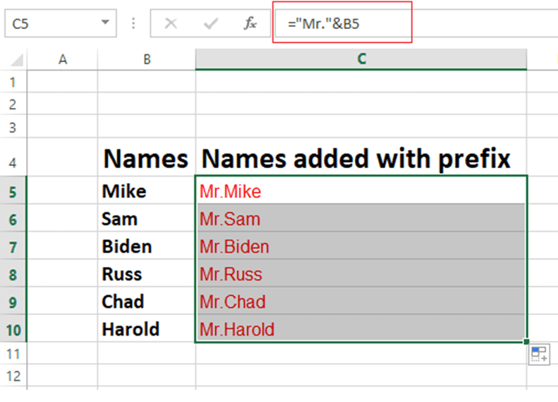 How To Add A Suffix In An Excel Cell