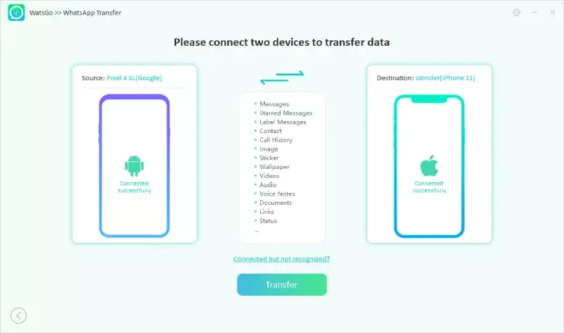iToolab WatsGo – Trasferimento WhatsApp tra Android e iPhone (Backup e Ripristino)