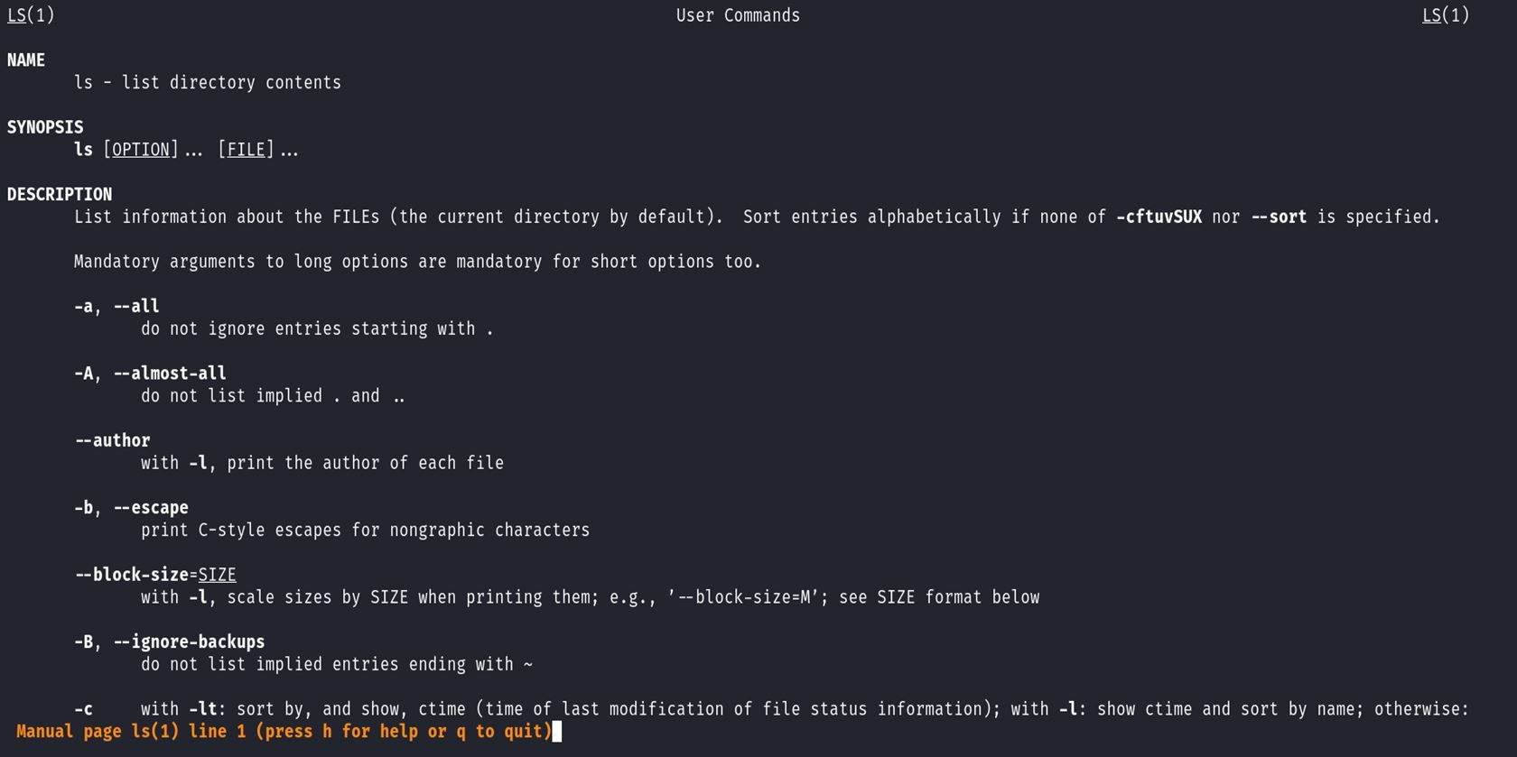 Come utilizzare il comando man in Linux